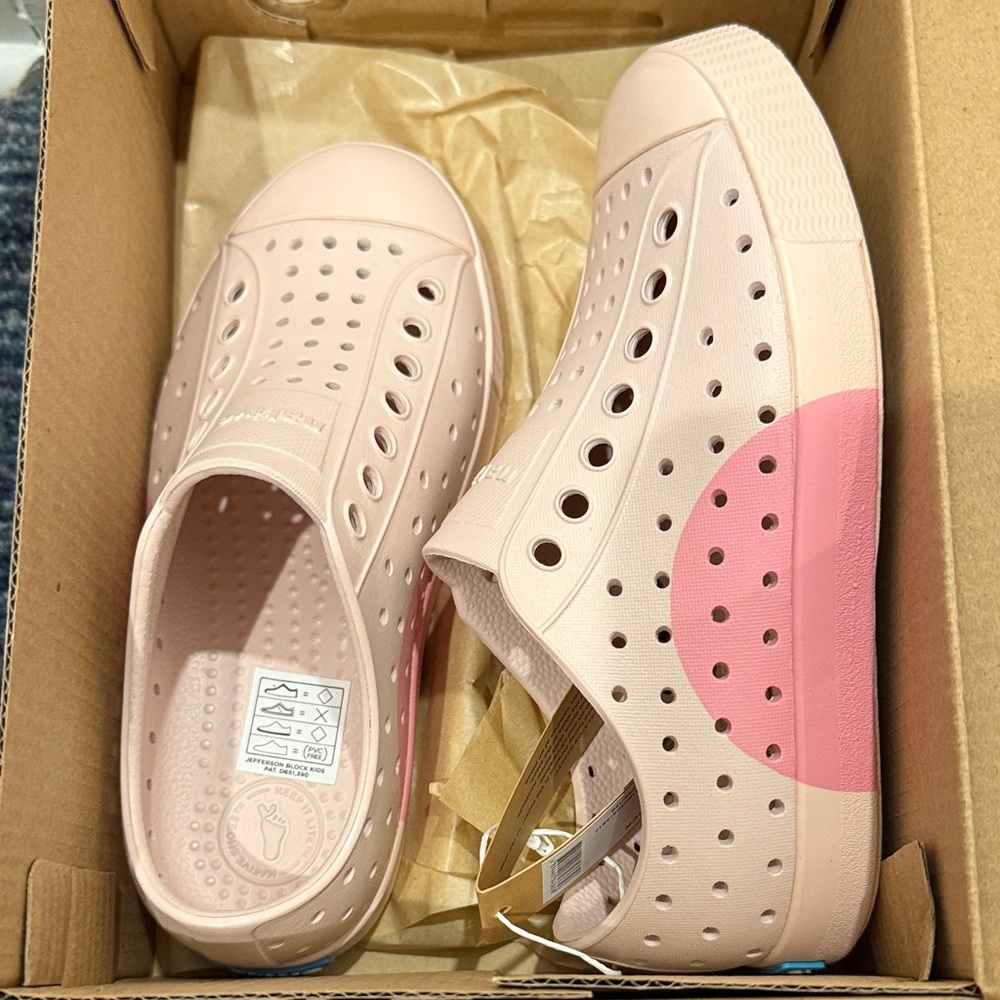 Native Kids Jefferson Light Pink Perforated Sneakers